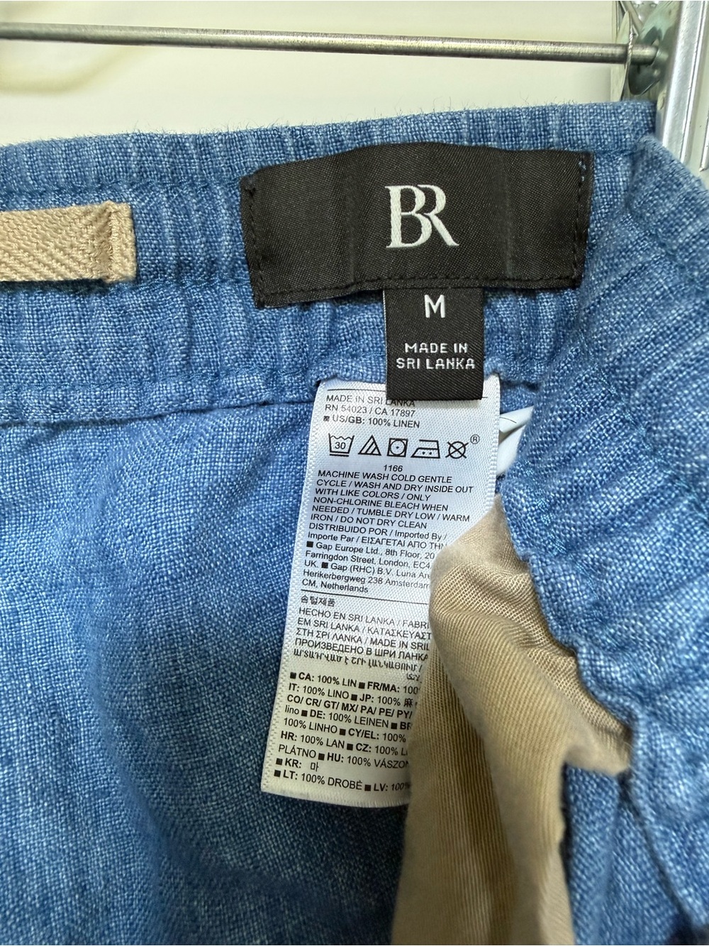 Banana Republic Linen Blue Flat Front Casual Shorts Cruise Summer Breathable Air - Picture 2 of 11